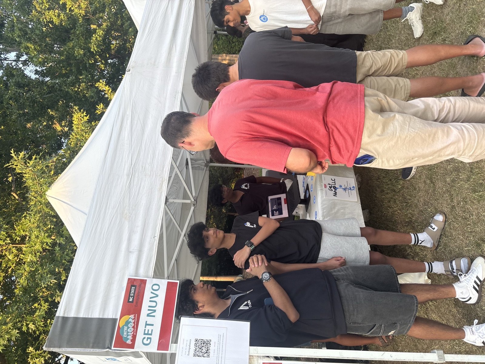 NC State students at the Nuvo booth during Entrepalooza